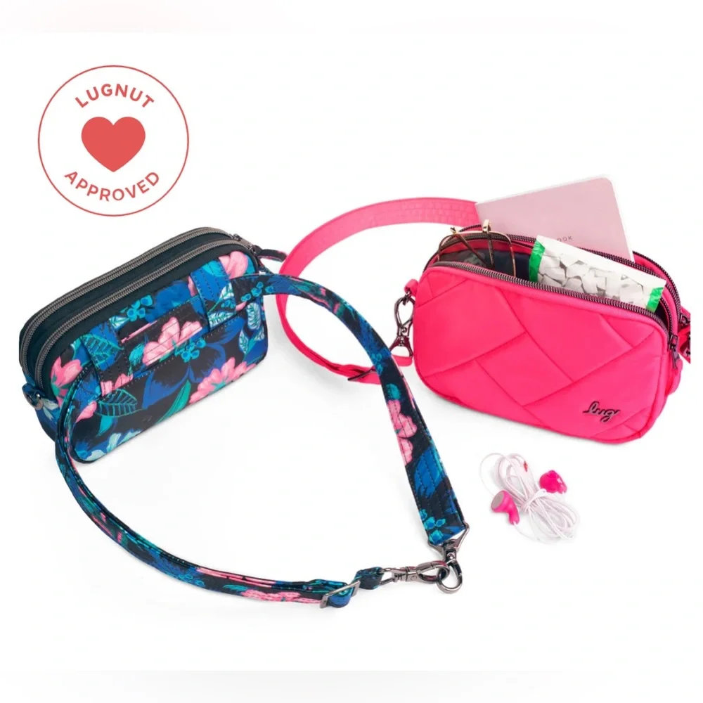 New Lug Coupe SE Convertible Crossbody Bag Resort Black Tropical Floral - Picture 4 of 10